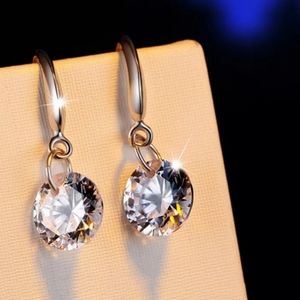 Dangle Earring Crystals Swarovski White round hook